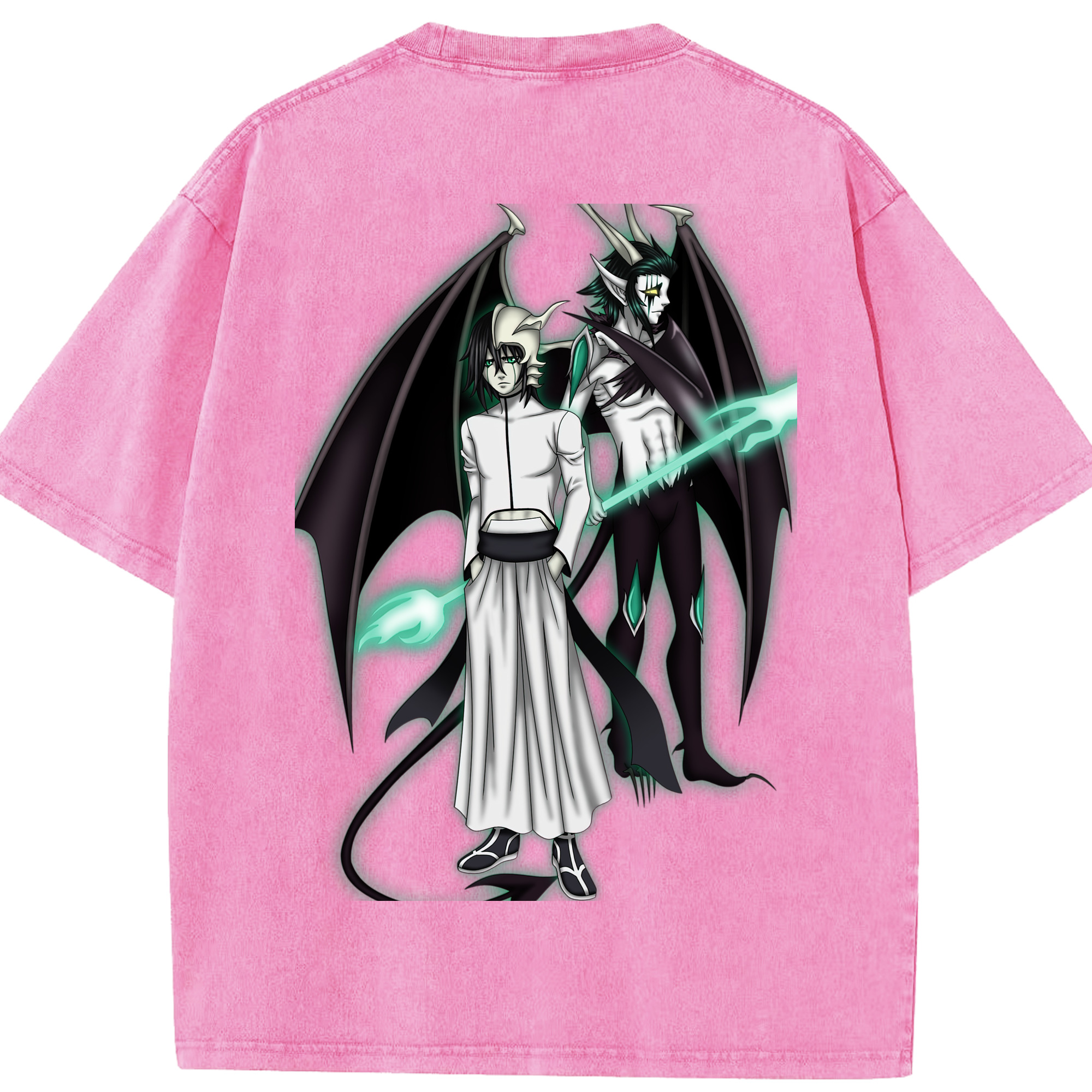 （画像用） ブリーチ ウルキオラ·シファー BLEACH Ulquiorra cifer 綿100% ヴィンテージ風 半袖Tシャツ（背面プリント）